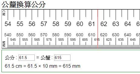 50釐米是幾公分